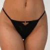 Panty g-string encaje negro Cali