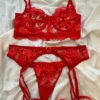 set de lenceria rojo con liguero en Bogota