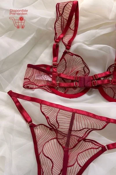 conjunto de lenceria rojo Cartagena